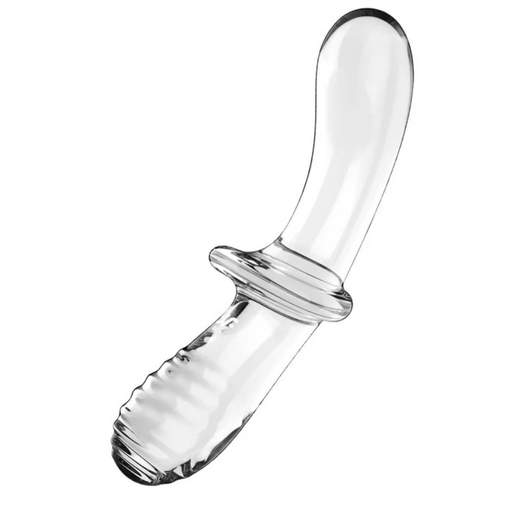 Wibrator szklany Satisfyer Double Crystal, 200mm, uniseks, odporność na temperatury