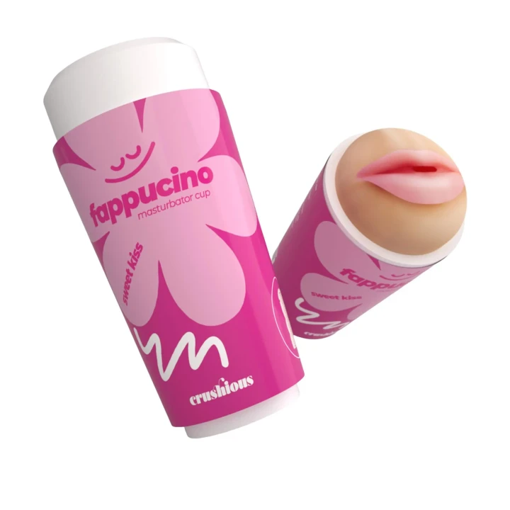 Masturbator męski Crushious Fappucino – ustny Sweet, regulowany efekt ssania, TPE/ABS