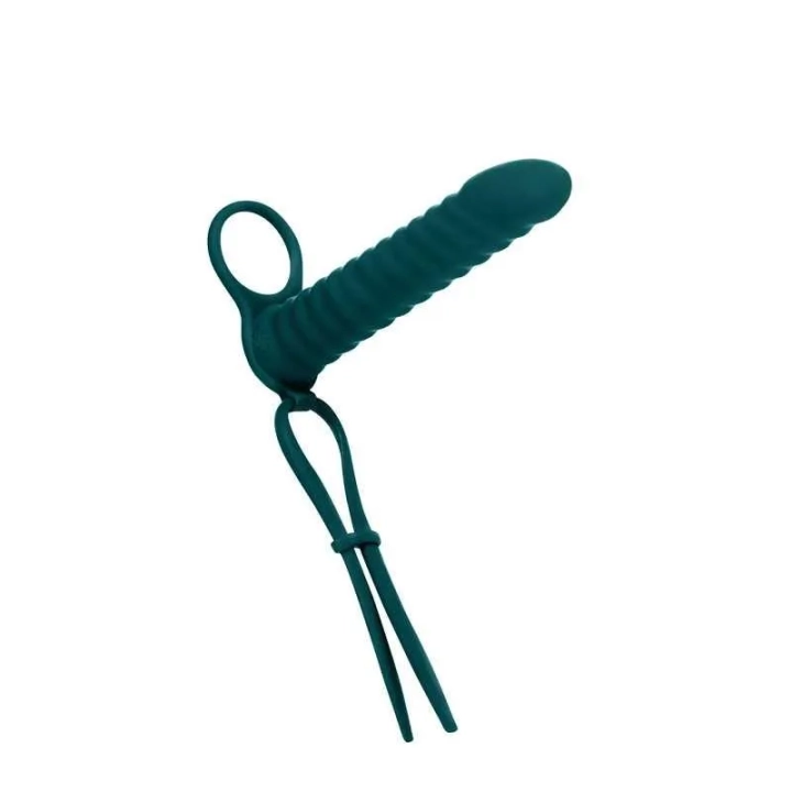 Dysza Rori Pure - podwójna penetracja, wibracje, hipoalergiczny silikon, 16,2 cm