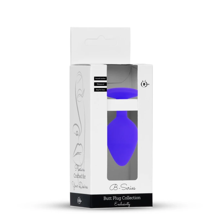 Zatyczka analna Plug-Jewellery, silikonowa, 8 cm, średnica 3,5 cm, z diamentem