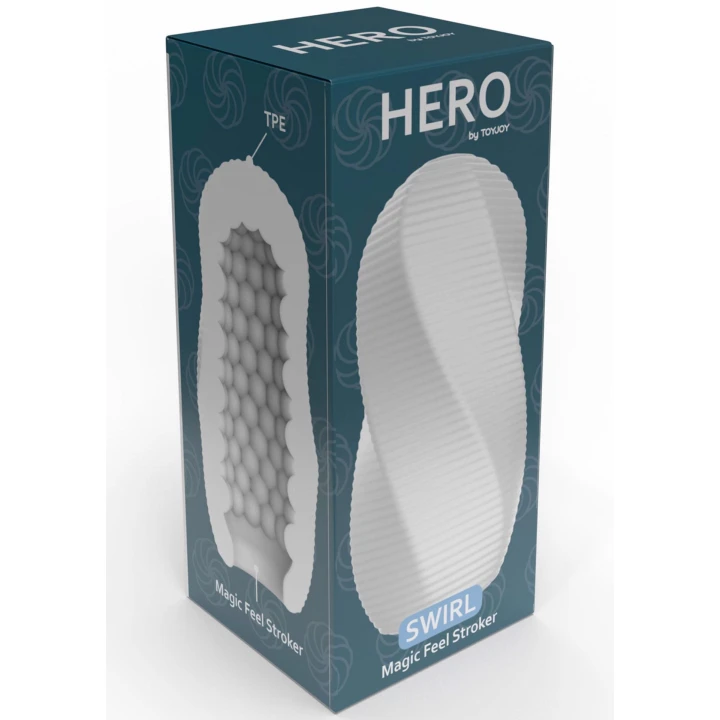 Masturbator średniej wielkości TOYJOY HERO, spirala, materiał TPE, ergonomiczną konstrukcję