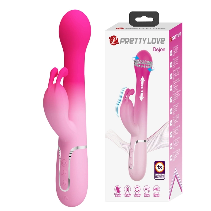 Wibrator króliczek Pretty Love Dejon – 7 trybów wibracji, 4 obroty, 4 pchnięcia