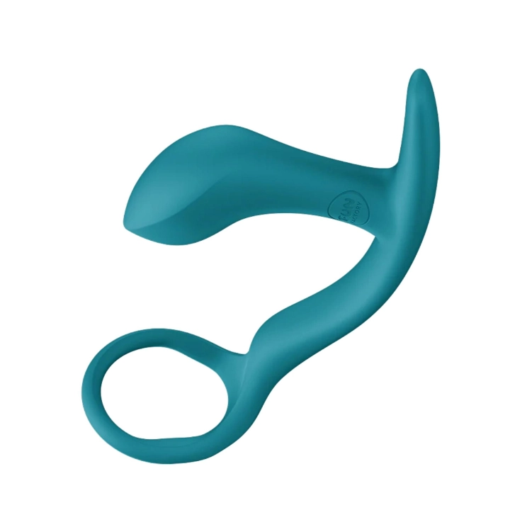 Pierścień erekcyjny z plugiem analnym Bootie Ring – silikonowy, butelkowozielony, 6,3 cm