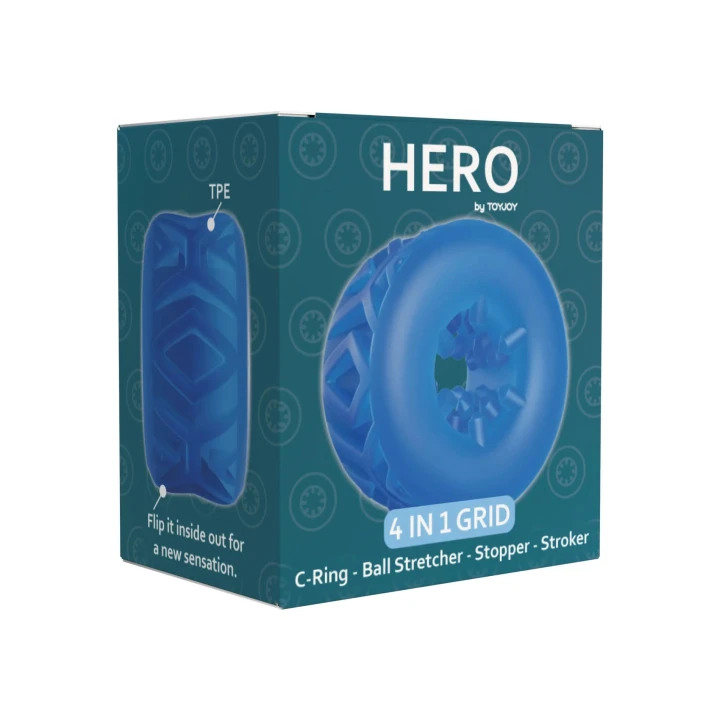 Pierścień na penisa ToyJoy Hero 4-w-1 – elastyczny, ergonomiczny, wszechstronny akcesorium