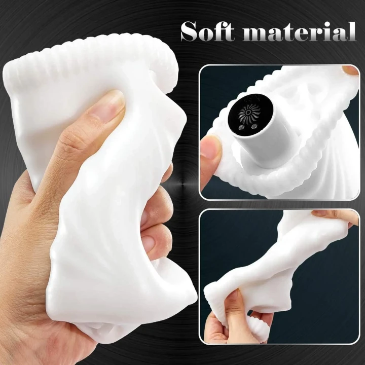 Masturbator wibracyjny TPE/ABS, wodoodporny, 10 prędkości, ergonomiczny kształt