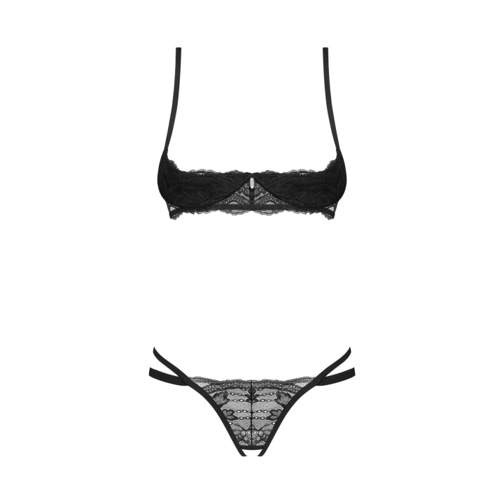 Bielizna koronkowa Nutris OBSESSIVE, braletka z fiszbinami, regulowane ramiączka, elastan