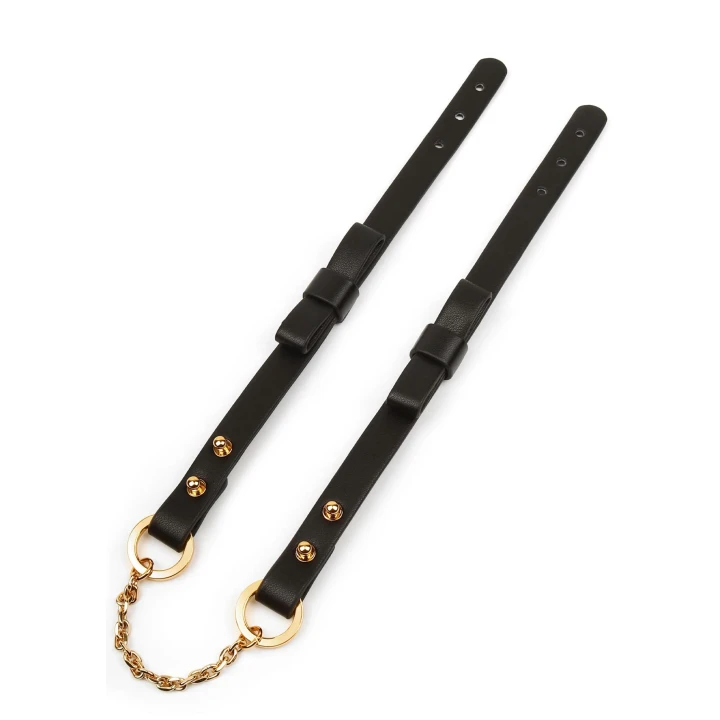 Zestaw do bondage 4-częściowy TABOOM Desires, skórzany, z metalowymi akcesoriami