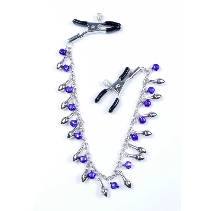 Zaciski na sutki - Exclusive Fetish B - Regulacja siły, metalowe, gumowane