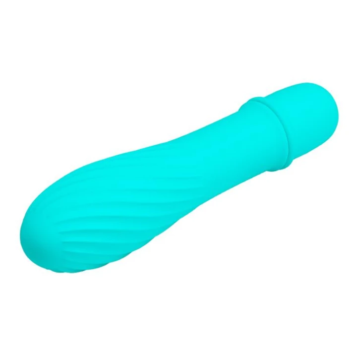 Masażer wibracyjny - Pretty Love Solomon, 10 funkcji, 2,9 cm średnicy, niebieski