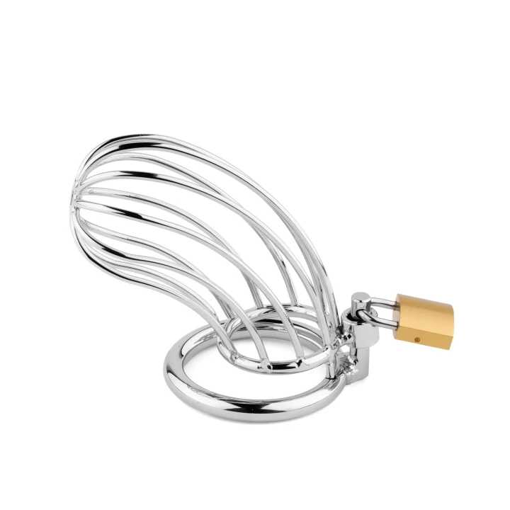 Klatka na penisa Steel Control – stalowa, wydłużona 15 cm, 3 wymienne pierścienie (4/4,5/5 cm)