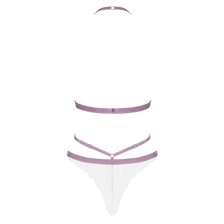 Body Bielizna-Lilyanne, OBSESSIVE, S/M, regulowane ramiączka, koronka, prześwitujący materiał