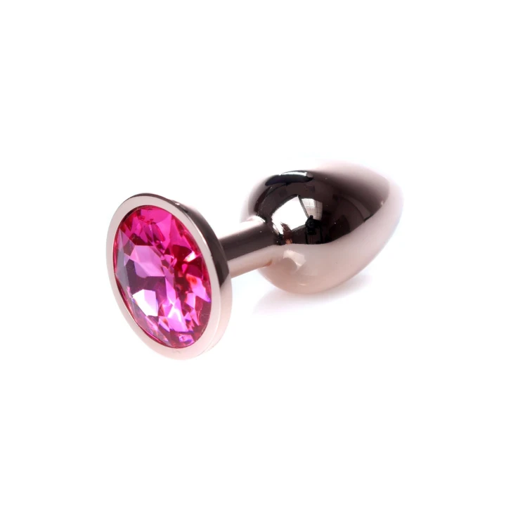 Zatyczka analna Plug-Jewellery, stal nierdzewna, 7 cm długości, z diamentem