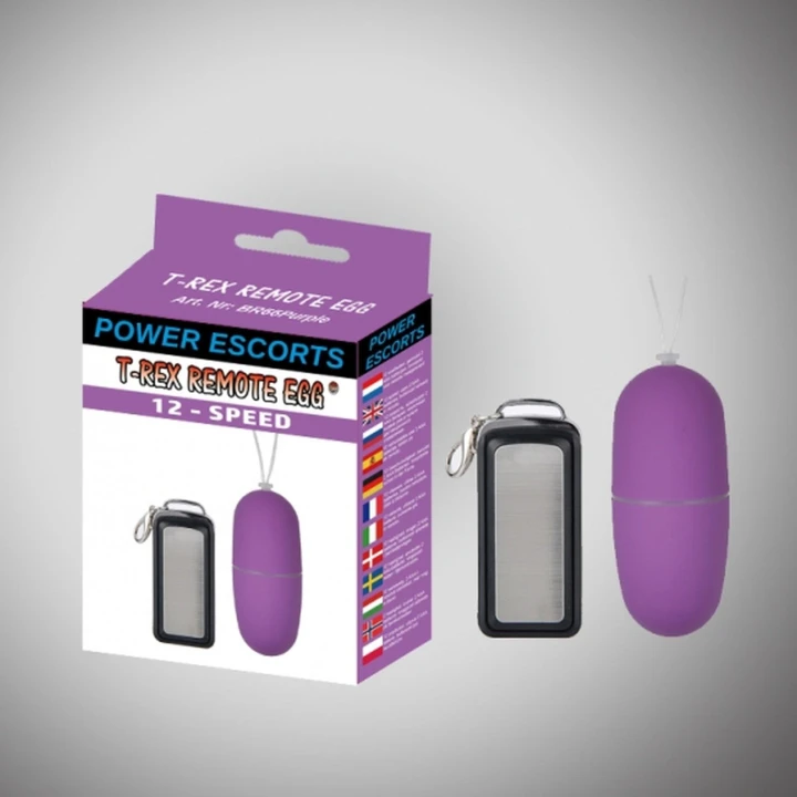 Jajeczko wibracyjne T-Rex, 12 prędkości, bezprzewodowe, zdalne sterowanie, fioletowe