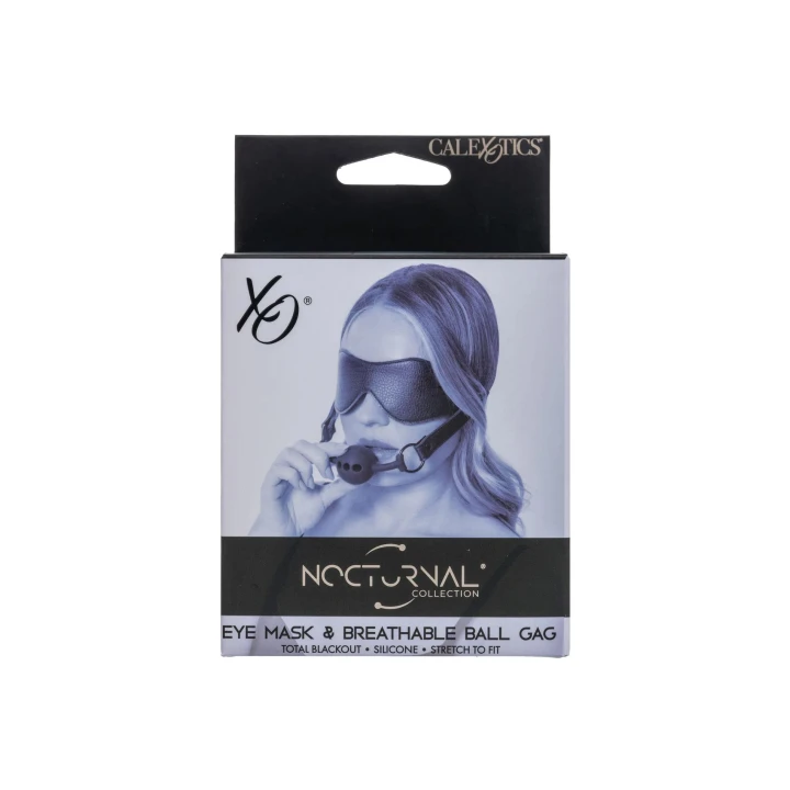 Maska na oczy z silikonowym kneblem - Stretch-to-fit, oddychający, trwały 3,7cm