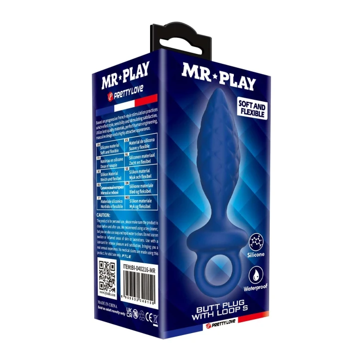 Korek analny MR. PLAY - rozmiar S, ergonomiczny kształt, 11,5 cm długości