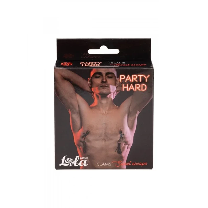 Zaciski na sutki Lola Games Party Hard, metalowe, dla pasjonatów BDSM
