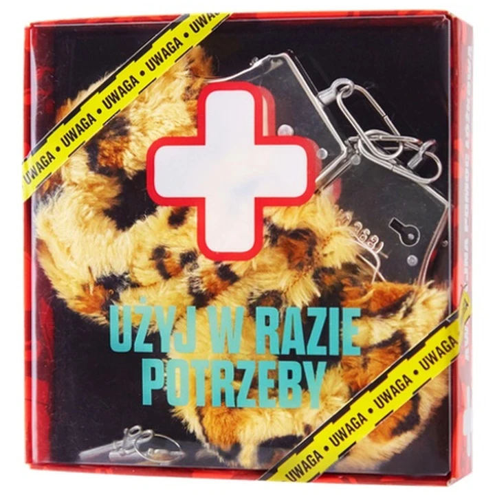 Kajdanki awaryjne Panterka - Futerkowe, z zestawem kluczyków, idealne na prezent