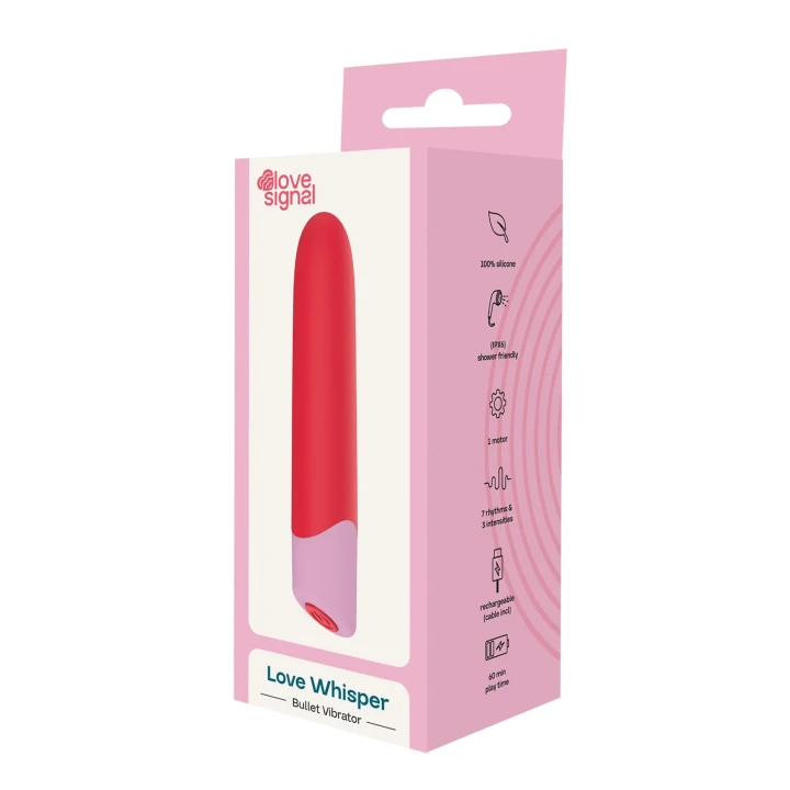 Wibrator bullet Dreamtoys Love Signal – silikon/ABS, 3 poziomy, IPX6