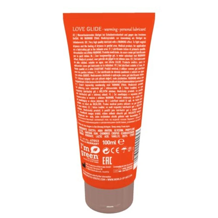Żel rozgrzewający do masażu Shiatsu Love Glide 100ml - na bazie wody, nie klei się