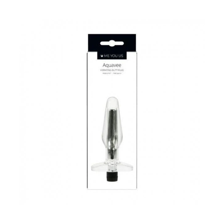 Wibracyjny korek analny Aquavee Me You Us, wodoodporny, regulacja prędkości, 15 cm