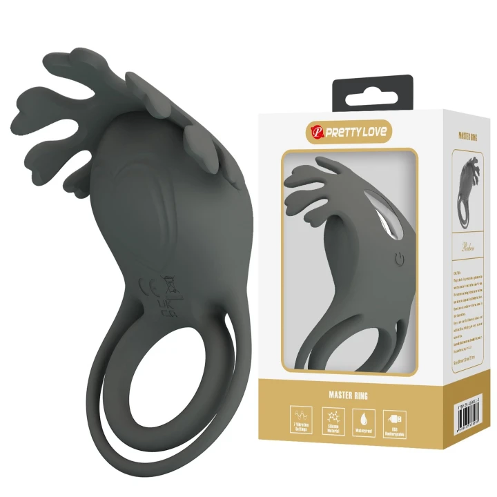 Pierścień Wibrator na Penisa Pretty Love - Silikon, 7 Trybów Wibracji, Funkcja Pamięci