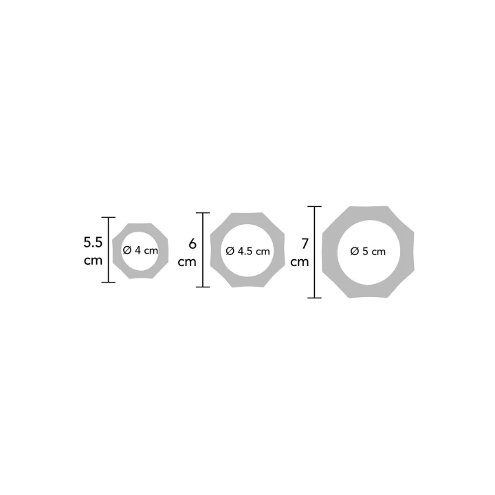 Pierścienie erekcyjne Heavy C-Ring Set EXTREME - silikon, elastyczne, trzy rozmiary