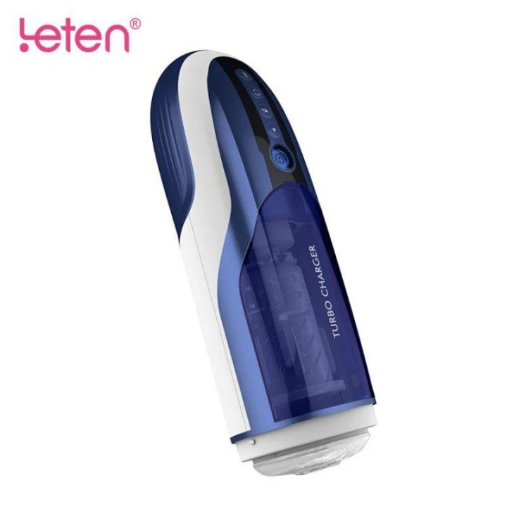 Masturbator automatyczny Leten, rotacyjny, multispeed, silikonowy, niebieski