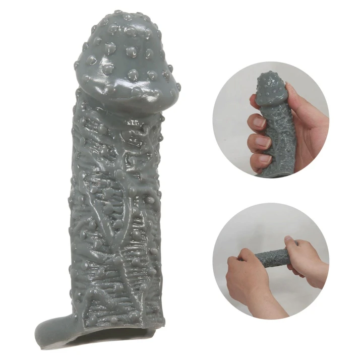 Nakładka na penisa - PRETTY LOVE Fogg, TPR, elastyczna, z wypustkami stymulującymi