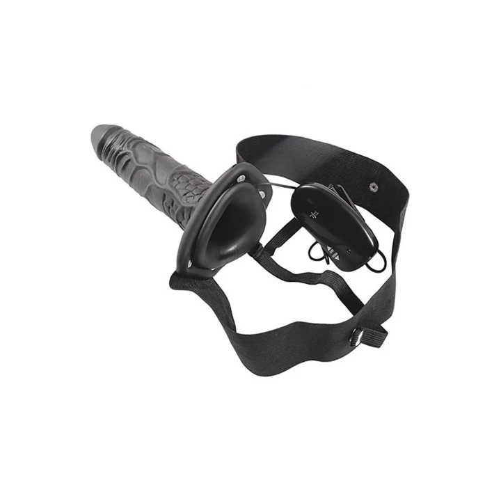 Wibrator strap-on Real Rapture 8, długość 22.5 cm, wibracje, regulowane paski