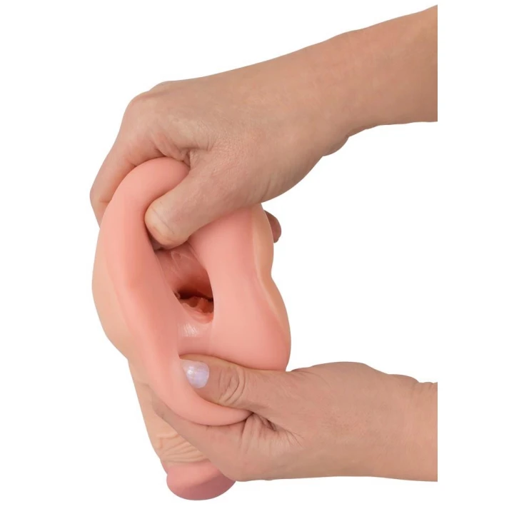 Masturbator i przedłużacz Nature Skin, elastyczny TPE, długość 21 cm, średnica 4,2-5 cm