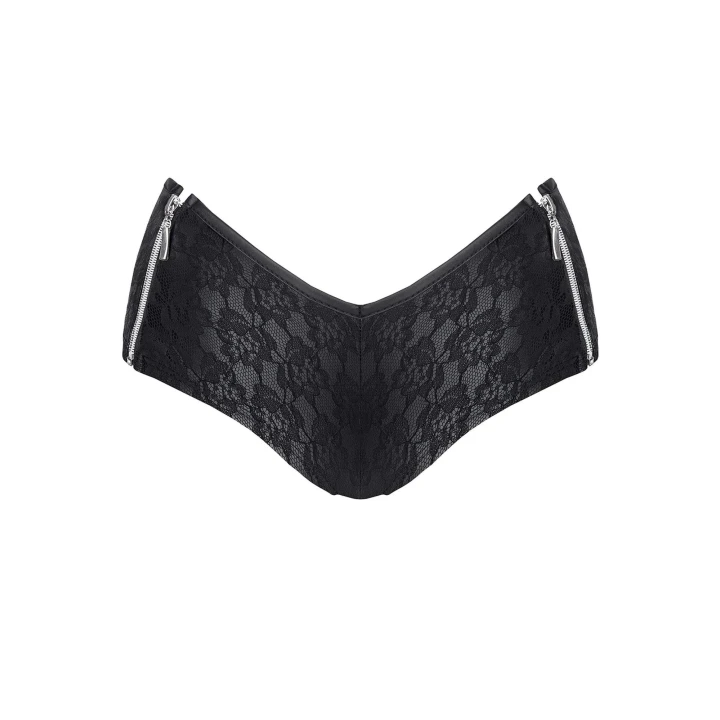 Szorty męskie BRALEX001 – czarne, rozmiar L, elastyczny materiał, srebrne detale