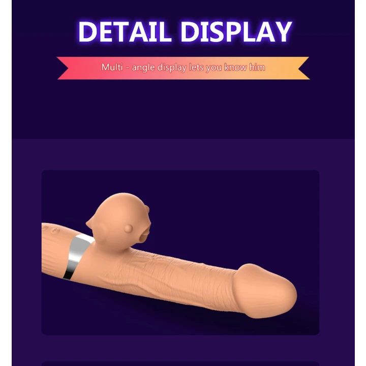 Stymulator Łechtaczki Basia - 2 w 1, Silikon, 9 trybów wibracji, USB