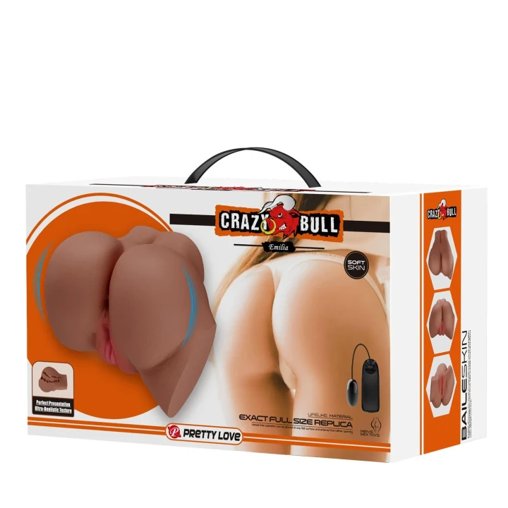 Masturbator podwójny EMILIA, TPR, realistyczne wejścia, różne tekstury