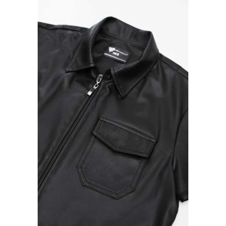 Polo REGNES FETISH PLANET – wetlook, perforowana kieszonka, rozmiar 5XL