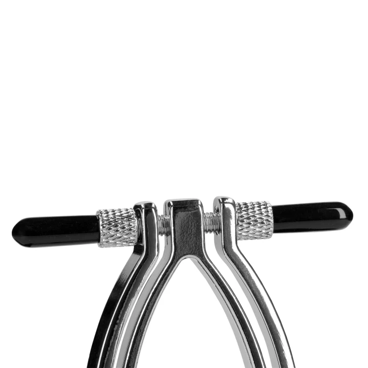 Klips do stymulacji warg sromowych - Regulowany, Metalowy, z PVC dla komfortu