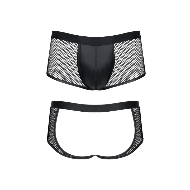 Szorty fetish REGNES FETISH PLANET, elastyczna siateczka, otwarty tył, kieszonka
