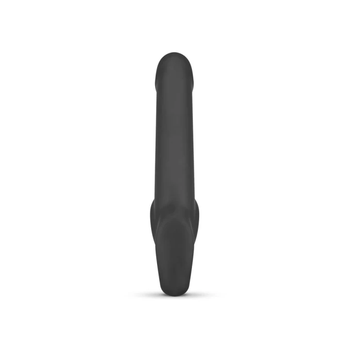 Dildo strap-on No-Parts Morgan, 22 cm, silikon, czarny, elastyczny