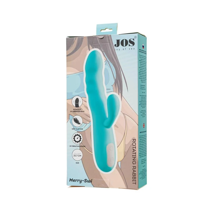 Wibrator rotacyjny JOS MERRY-SWI, silikon, stymulacja łechtaczki, 360° obrotowy