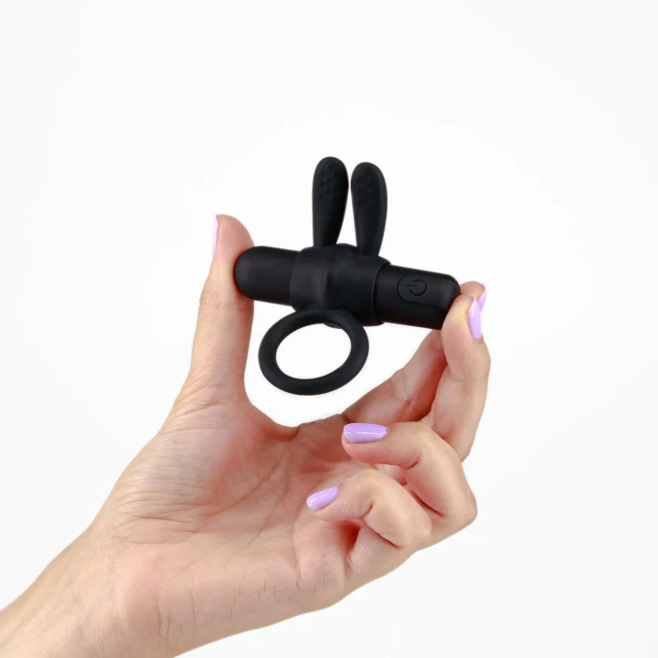 Pierścień erekcyjny Crushious Wonka z ładowalnym bulletem, 10 trybów wibracji, silikonowy