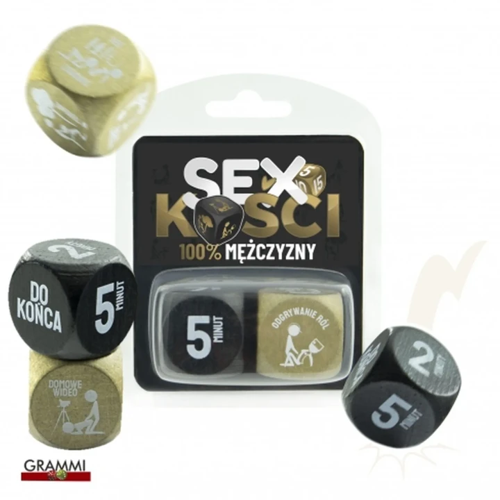 Kostki do gry w seks, Black Gold - 100% mężczyźni, oryginalne oraz praktyczne