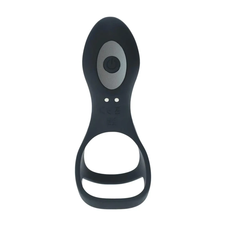 Pierścień wibracyjny na penisa i jądra z pętlą - Silikon, wodoodporny, 14cm