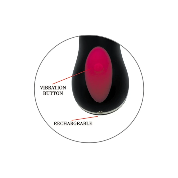 Wibrator rotacyjny JUPITER - 12 trybów wibracji, cyber skóra, wodoodporny