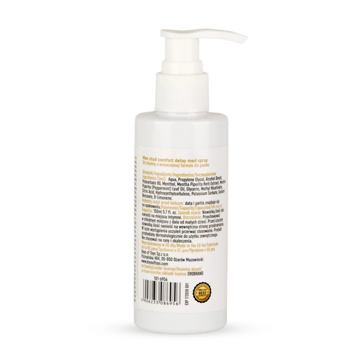 Żel opóźniający MyLove Men Stud Comfort – 150 ml, kontrola wytrzymałości, komfort