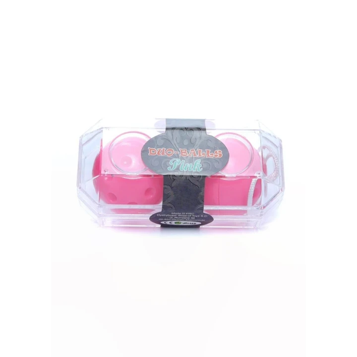 Kulki gejszy Duo-Balls, różowe, 21 cm, 3,2 cm średnicy, stalowe kulki wewnętrzne