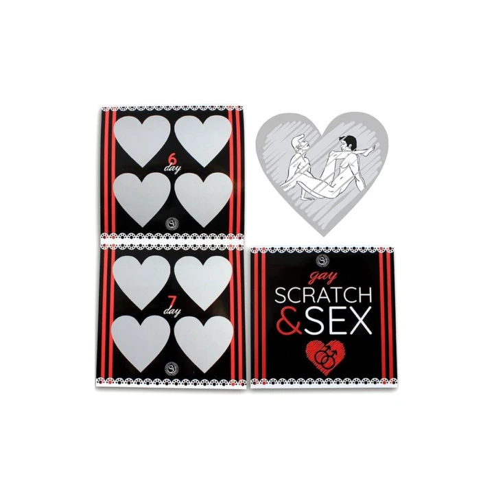 Gra zdrapka dla par - Secret Play Scratch Sex GAY, 4 nagrody na 7 dni zabawy
