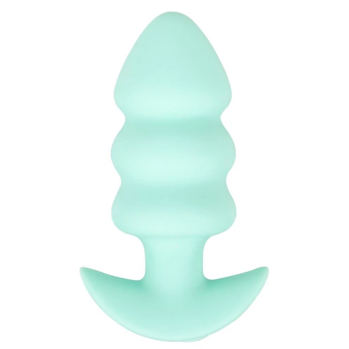 Zabawkowy korek analny Cuties - silikonowy, wibracyjny, 7 trybów, 8,3 cm