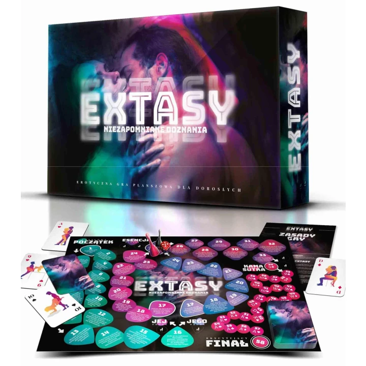 Gra planszowa erotyczna EXTASY - Zmysłowe poziomy, Intymne wyzwania, Namiętność