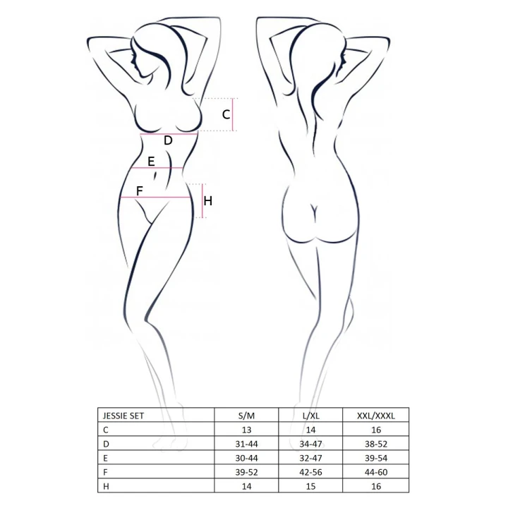 Komplet bielizny CASMIR JESSIE, elastyczny tiul, regulowane ramiączka, stringi