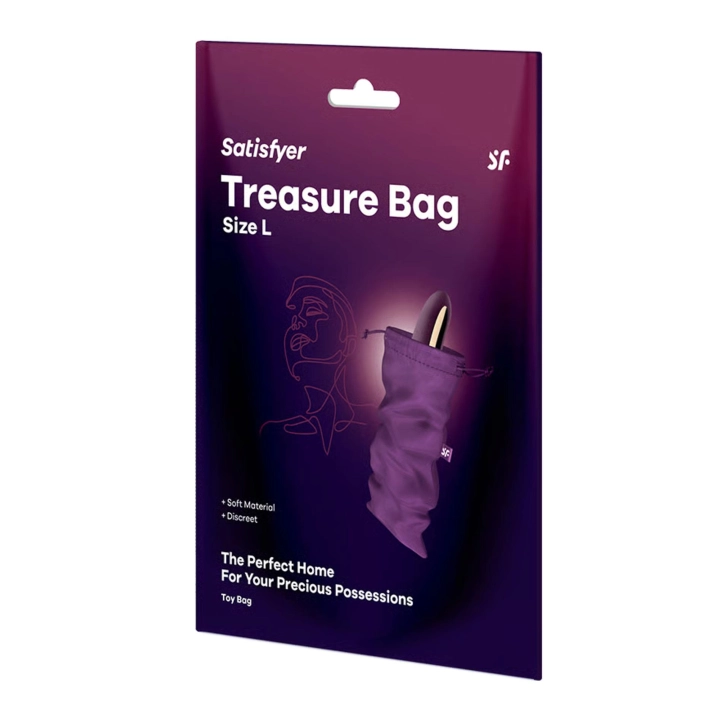 Torba do przechowywania Satisfyer Treasure Bag L – fioletowa, długość 26 cm