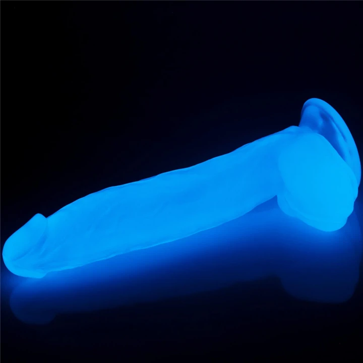 Dildo Lumino Play 10'' - TPE, świecący w ciemności, realistyczna tekstura, łatwy w użyciu